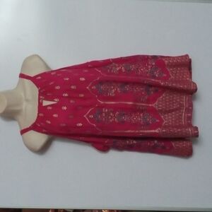 Lapogee Tunic Sleeveless Top Sz 2X Pink Gold Floral Print NWT